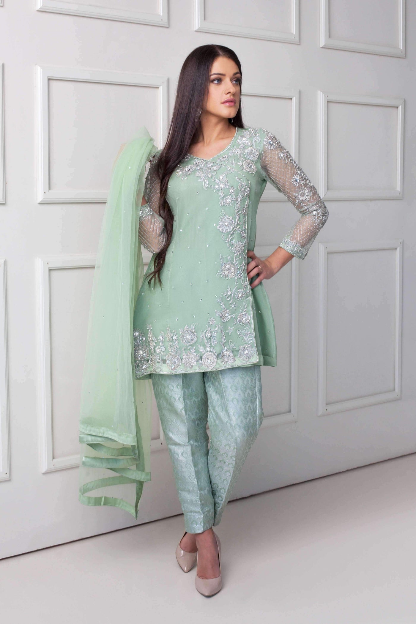 Apple Blossoms Pakistani Ladies Dress online shopping - Maria Nasir