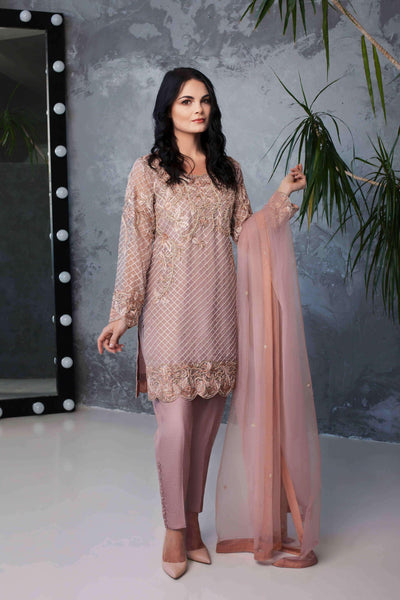 Blush Elegance Dress - Maria Nasir